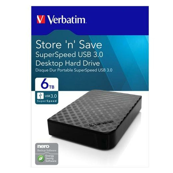 Extern Hårddisk Verbatim Store 'n' Save 6 TB