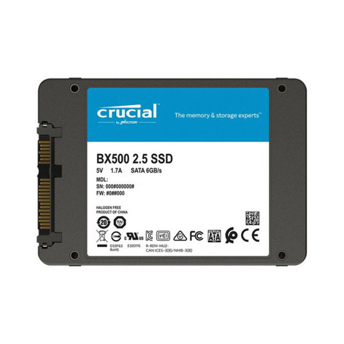 Hard Drive Crucial CT240BX500SSD1 240 GB SSD 240 GB PCI Express 3.0