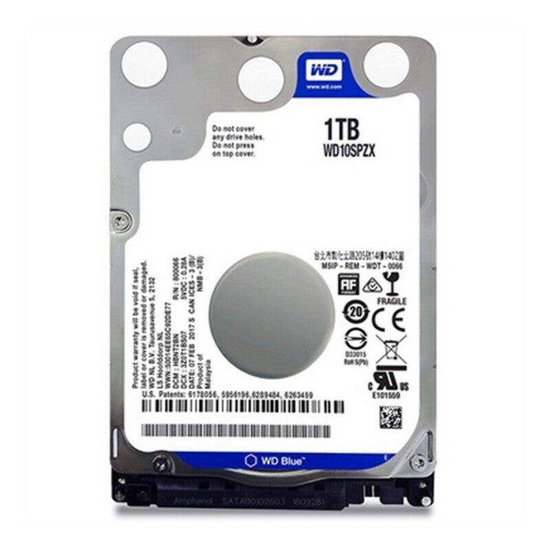 Hårddisk Western Digital WD10SPZX 1 TB 2,5" SATA III 1 TB