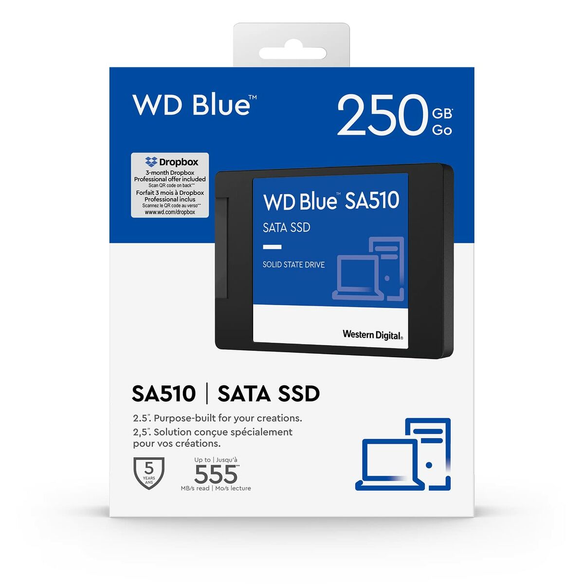 Hard Drive Western Digital Blue 250 GB 2,5" SSD