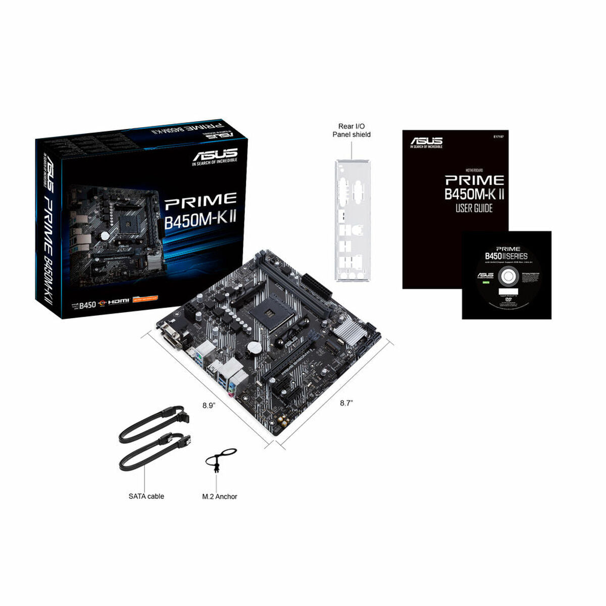 Moderkort Asus Prime B450M-K II mATX AM4