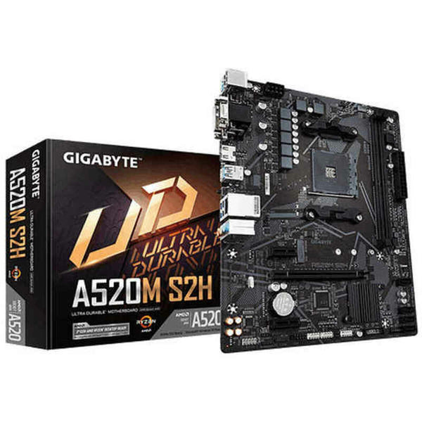 Moderkort Gigabyte A520M S2H mATX AM4     AMD Socket AM4