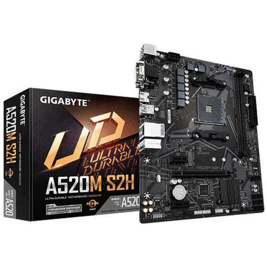 Moderkort Gigabyte A520M S2H mATX AM4     AMD Socket AM4