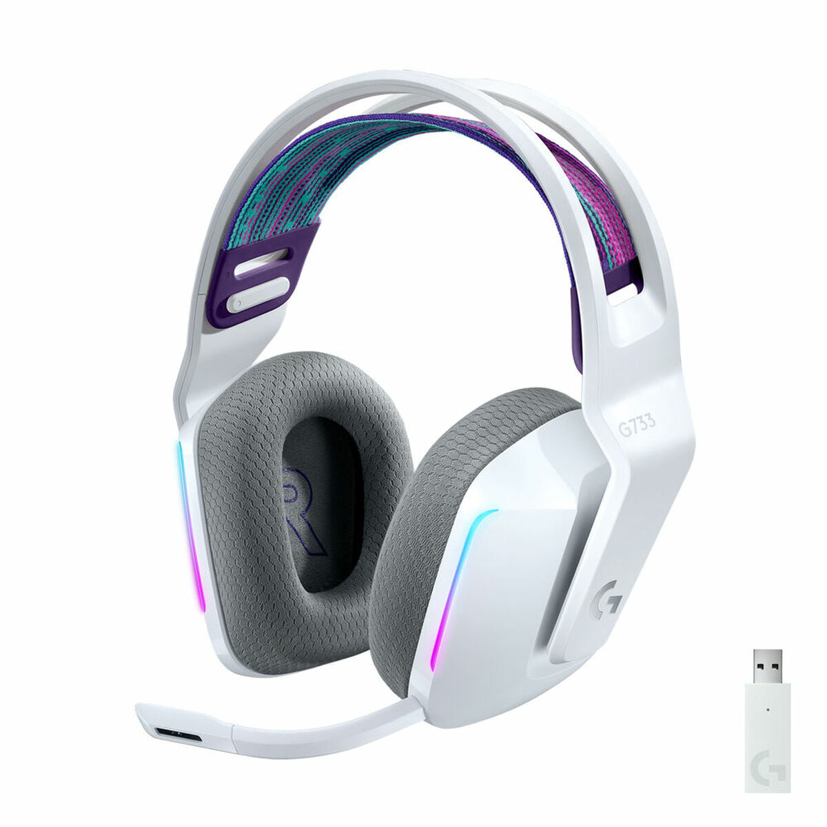 Wireless Headphones Logitech G733 Lightspeed Headset White