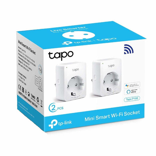 Smart Plug TP-Link MINI SMART Tapo P100 2900W WiFi Vit (2 uds)