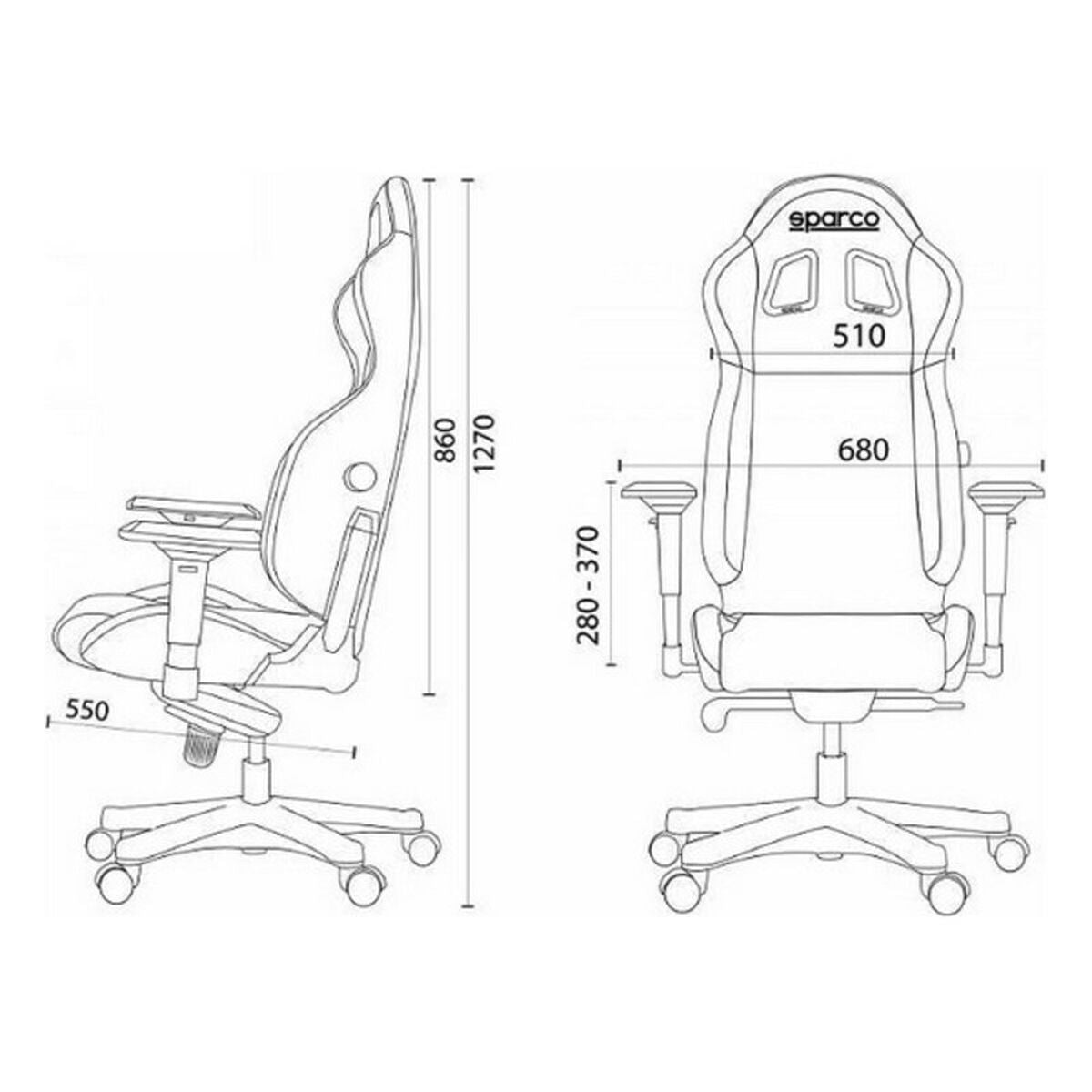 Spelstol Sparco S00998NRRS Svart Röd/Svart