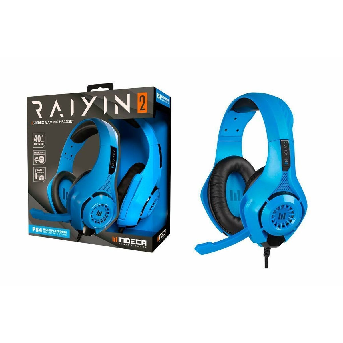 Spelheadset med mikrofon Indeca Raiyin 2.0 Blue