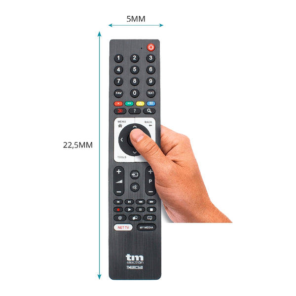 Remote control TM Electron TV LED, LCD, GRUNDIG, BEKO Black