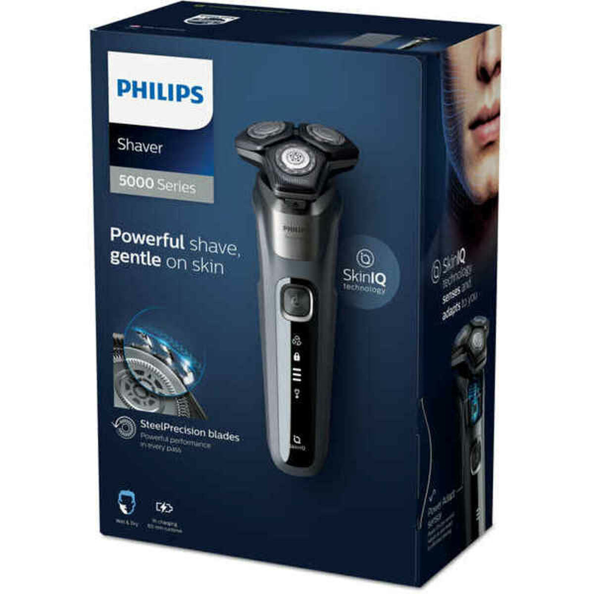 Uppladdningsbar elektrisk rakapparat Philips Wet & Dry SteelPrecision S5587/10