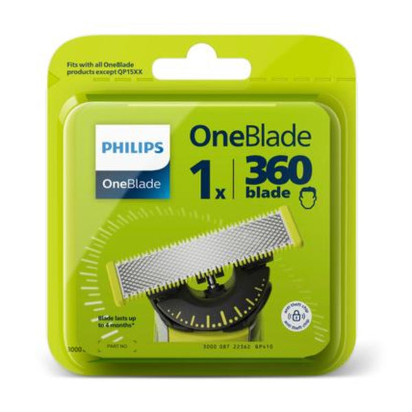 Ersättningsrakblad Philips OneBlade Svart & Grön