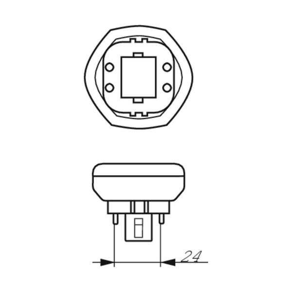 Fluorescerande glödlampa Philips lynx te fsd GX24Q-4 3200 Lm (830 K)