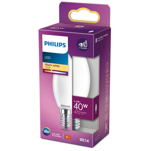 LED-lampa Philips E14 (3,5 x 9,7 cm) (2700 K)