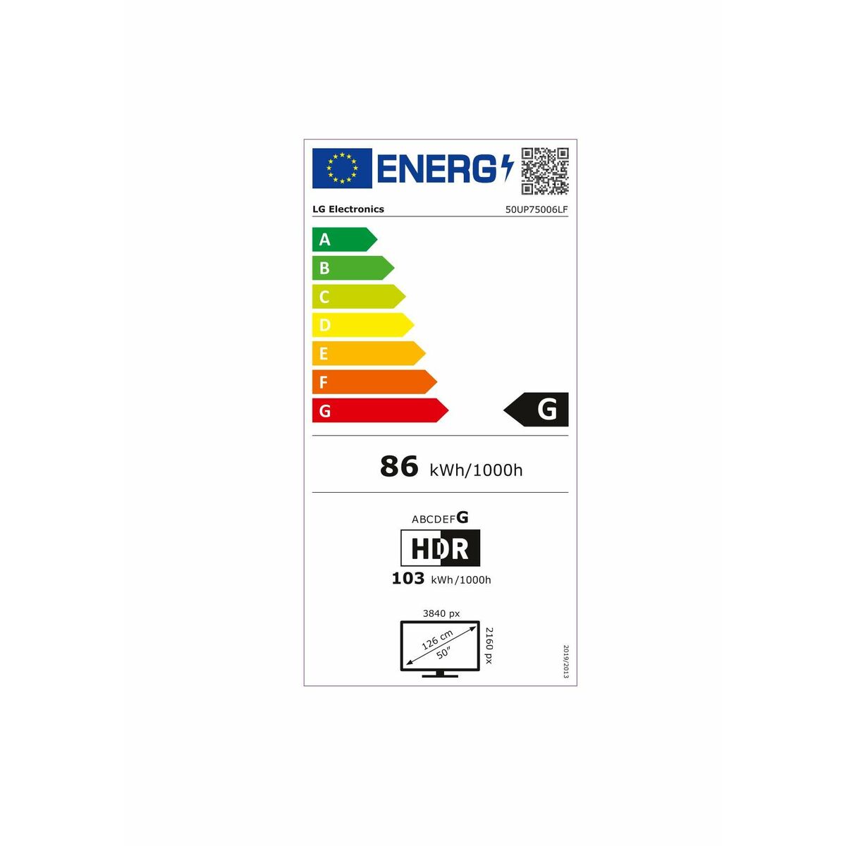 TV LG 50UP75006LF.API 50" 4K UHD LED WIFI Svart LED 4K Ultra