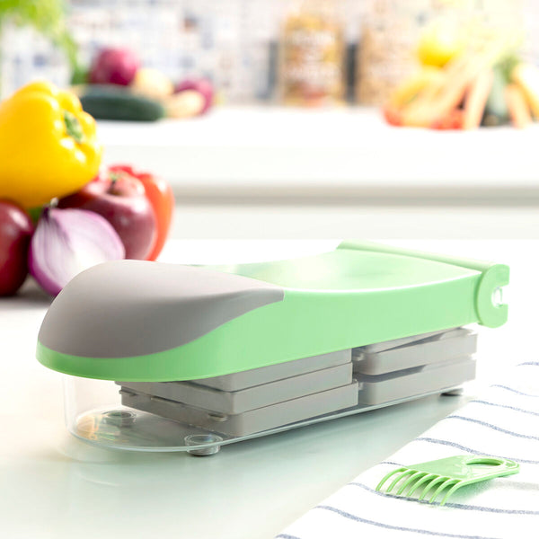 7 in 1 vegetable cutter, grater and mandolin with recipes and