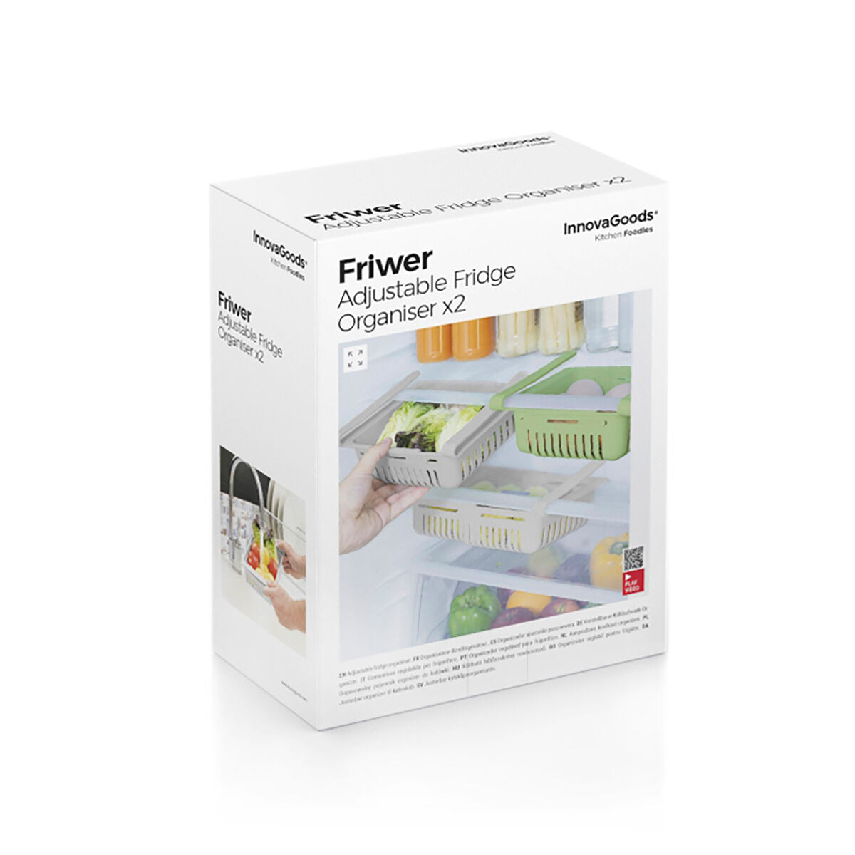 Adjustable Fridge Organiser Friwer InnovaGoods 2 Units