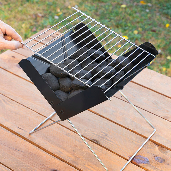 Mini Vikbar Bärbar Grill för Charcoal Foldecue InnovaGoods